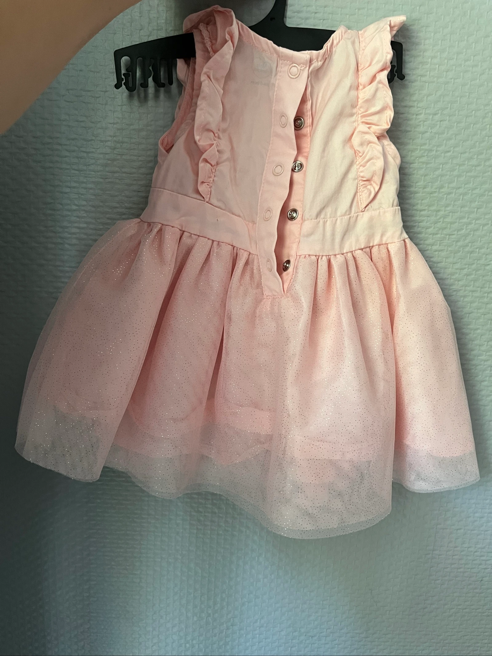Vestido de ceremonia de tul rosa con brillos, 3 meses – photo 2